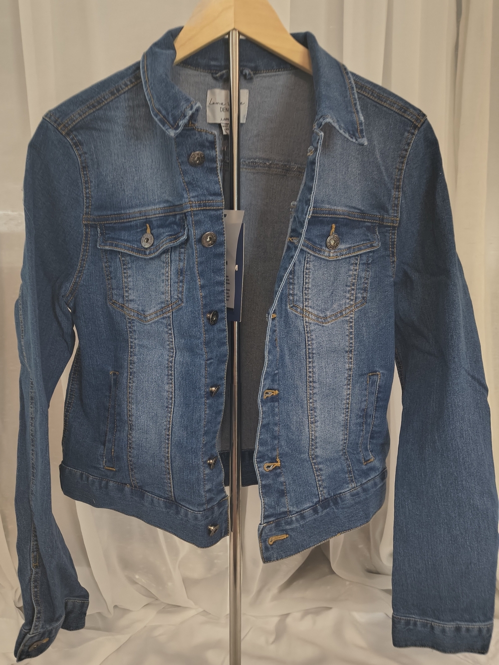 Love Tree Blue Denim Jean Jacket